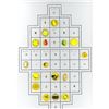 Image 3 : 2 PLUS CARDS OF ASSORTED WEST GERMAN YELLOW GLASS BUTTONS