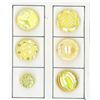 Image 4 : 2 PLUS CARDS OF ASSORTED WEST GERMAN YELLOW GLASS BUTTONS