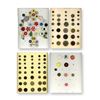 Image 1 : 4 CARDS OF ASSORTED PLANT & STYLISED PLANT LIFE BUTTONS