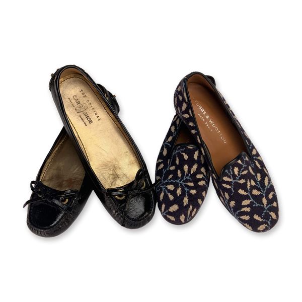 Two Pairs of Designer Loafers Including Stubbs and Wootton and The Original Car Shoe
