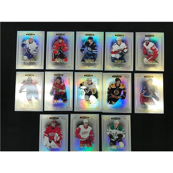 LOT OF 13 UPPER DECK STATURE ROOKIE HOCKEY TRADING CARDS