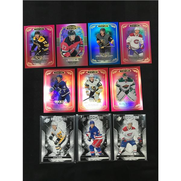 LOT OF 10 UPPER DECK STATURE ROOKIE HOCKEY TRADING CARDS
