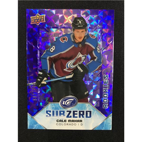 2019-20 UPPER DECK ICE HOCKEY CALE MAKAR SUB ZERO ROOKIES 582/999