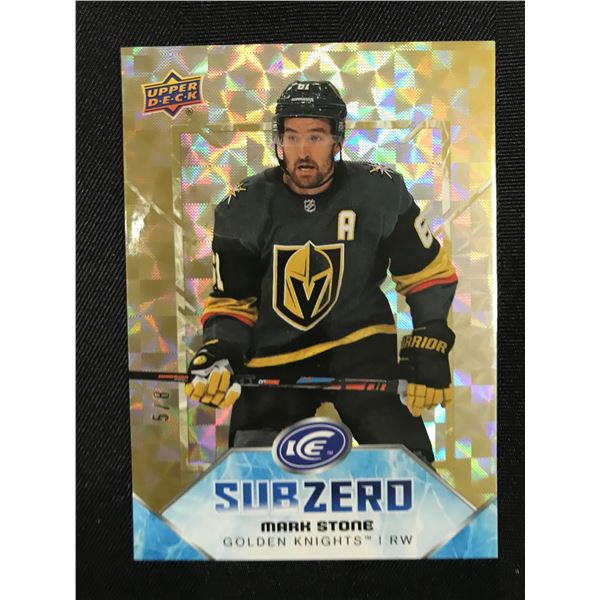 2019-20 UPPER DECK ICE HOCKEY MARK STONE SUB ZERO GOLD 5/8
