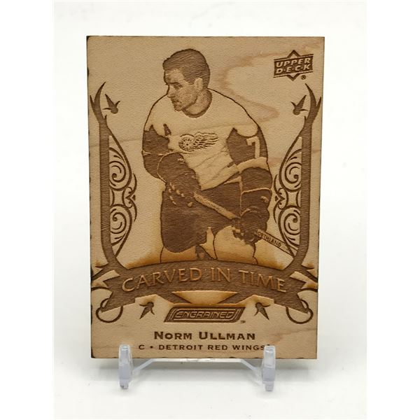 2019-20 UPPER DECK ENGRAINED HOCKEY NORM ULLMAN CARVED IN TIME TRADING CARD