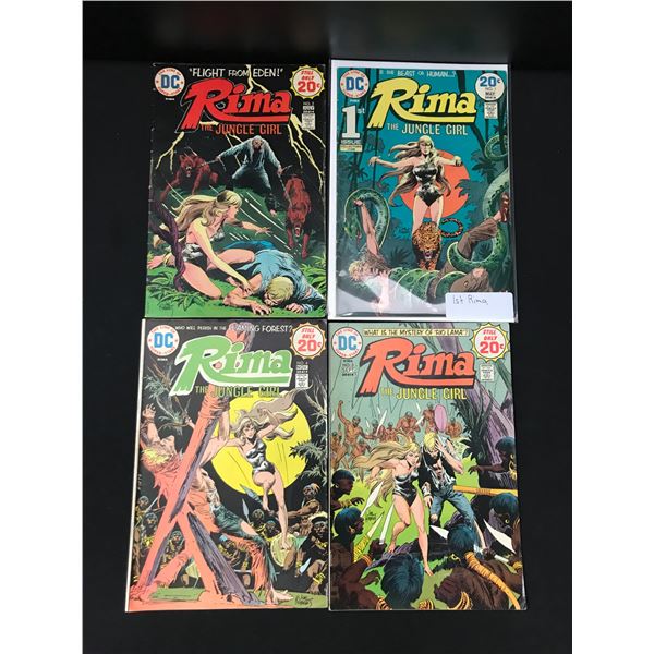 LOT OF 4 RIMA THE JUNGLE GIRL COMICS #1 - #4 - DC COMICS