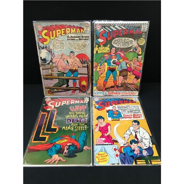 LOT OF 4 SILVER AGE SUPERMAN COMICS - DC COMICS