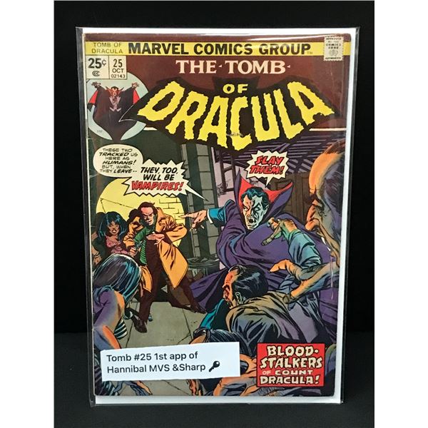 THE TOMB OF DRACULA #25 1ST APP OF HANNIBAL - MARVEL COMICS
