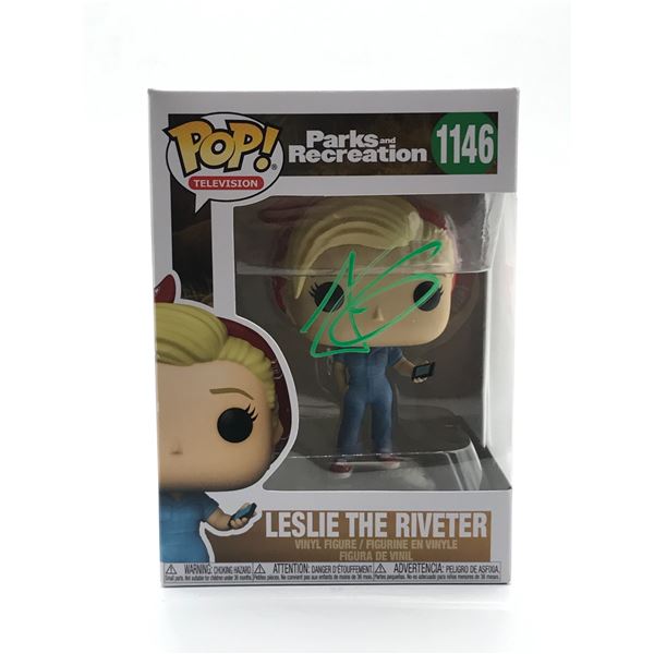 AMY POEHLER SIGNED LESLIE PARKS AND REC FUNKO - KB COA