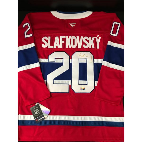 JURAJ SLAFHOVSKY SIGNED MONTREAL CANADIENS CUSTOM HOCKEY JERSEY - ELITE COA
