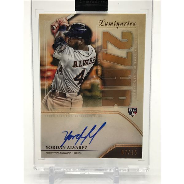 2020 TOPPS LUMINARIES YORDAN ALVAREZ ROOKIE AUTO 7/15
