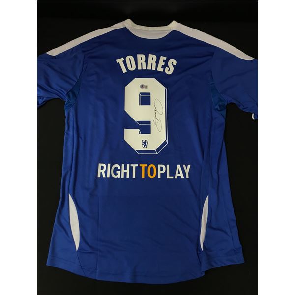 FERNANDO TORES SIGNED CHELSEA SOCCER JERSEY - BECKETT COA
