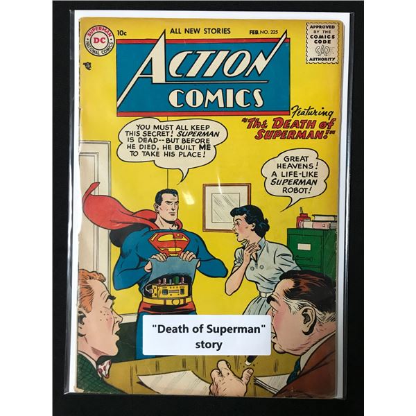 DC COMICS ACTION NO.225 (DEATH OF SUPERMAN STORY)