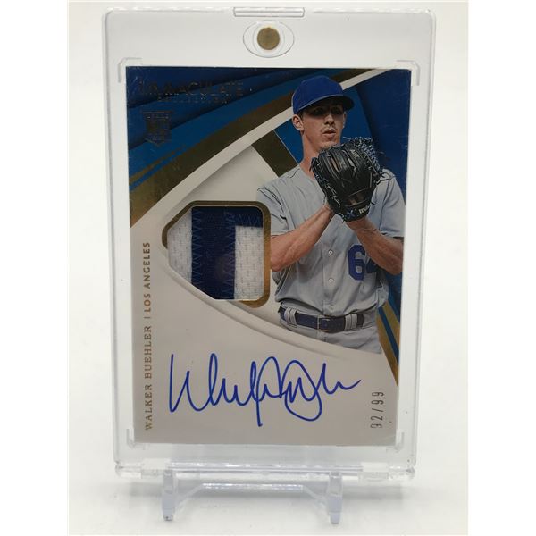 2018 PANINI IMMACULATE WALKER BUHLER ROOKIE PATCH AUTO 92/99