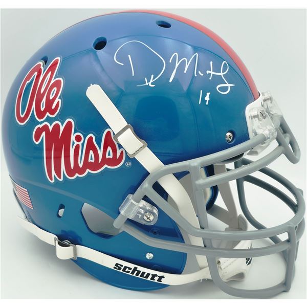 DK METCALF SIGNED OLE MISS FULL SIZE HELMET (FANATICS COA)