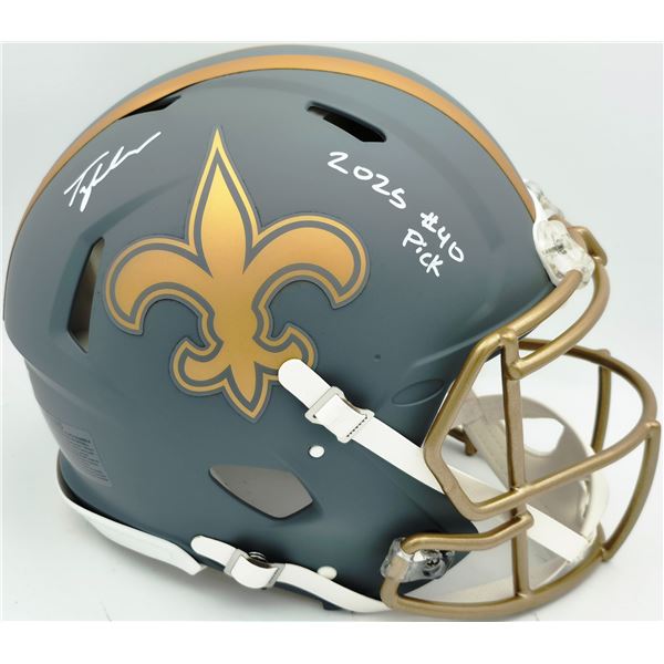 TYLER SCHUCK SIGNED NEW ORLEANS SAINTS FULL SIZE HELMET (FANATICS COA)