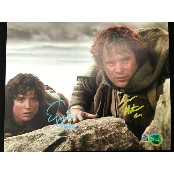 SEAN ASTIN AND ELIJAH WOOD DUAL SIGNED LORD OF THE RINGS 8X10 - WWOC COA