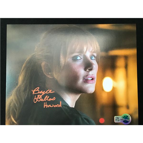 BRYCE DALLAS HOWARD SIGNED JURRASIC PARK 8X10 - WWOC COA