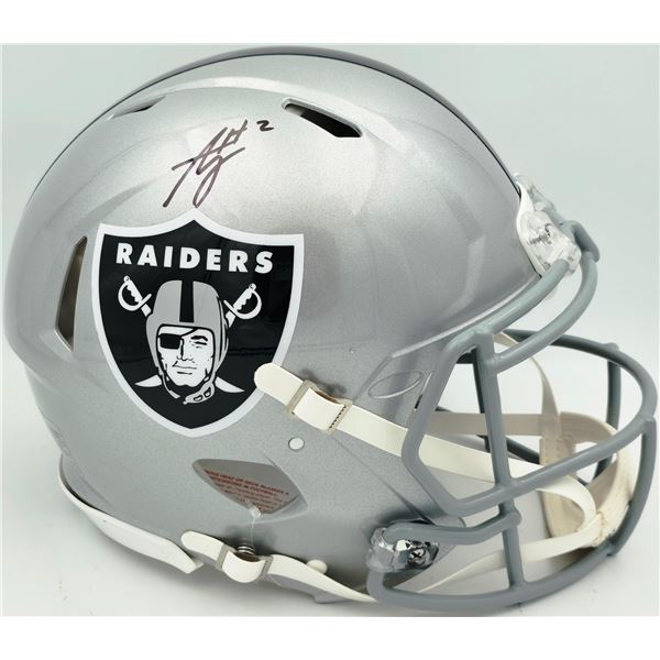 ASHTON JEANTY SIGNED VEGAS RAIDERS FULL SIZE HELMET (FANATICS COA)