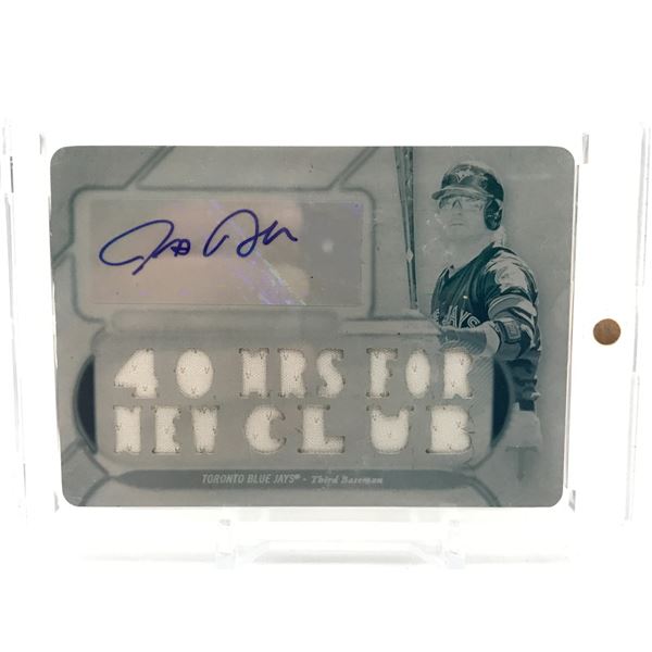 2017 TOPPS JOSH DONALDSON SIGNED PATCH PRINTING PLATE 1/1