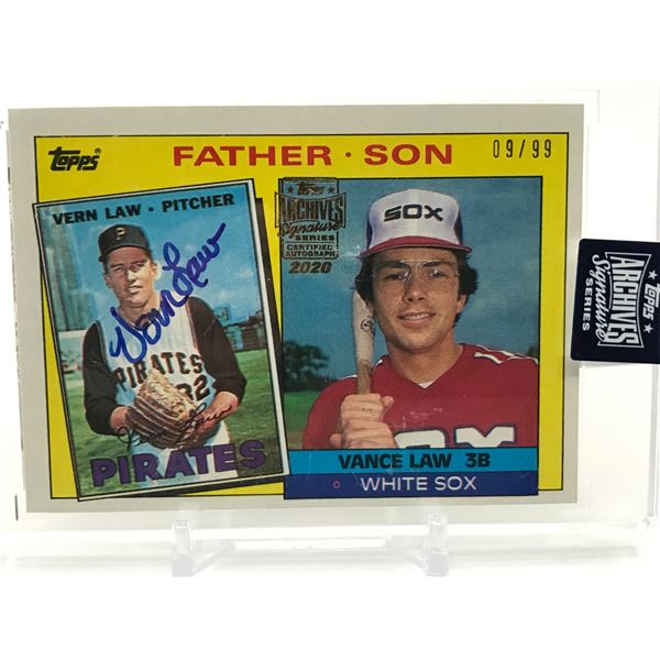 1985 TOPPS ARCHIVES SIGNATURE VERN LAW AUTO 9/99