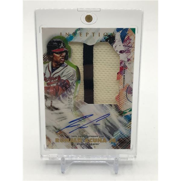 2020 TOPPS INSCEPTION RONALD ACUNA JR PATCH AUTO 82/99