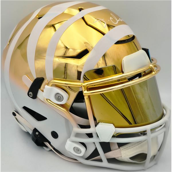 JAMARR CHASE SIGNED CINCINATTI BENGALS GOLD FLEX HELMET (FANATICS COA)