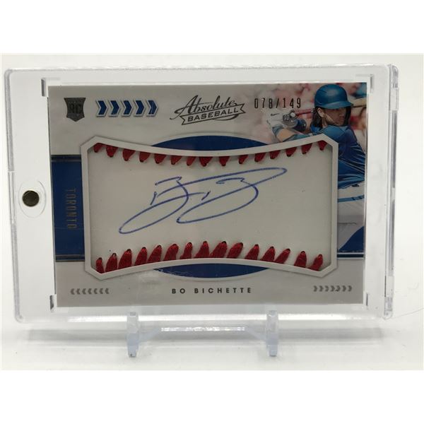 2019 PANINI ABSOLUTE BO BICHETTE ROOKIE PATCH AUTO 78/149