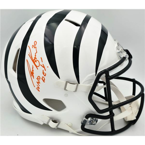 CHASE BROWN SIGNED CINCINATTI BENGALS FULL SIZE HELMET (FANATICS COA)