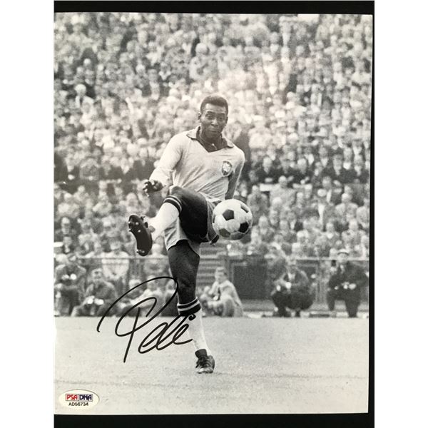 PELE SIGNED 8X10 - PSA COA
