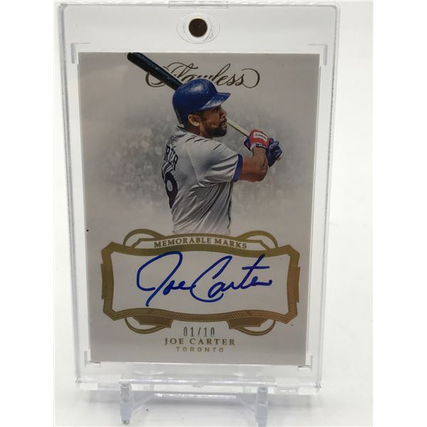 2019 PANINI FLAWLESS JOE CARTER MEMORABLE MARKS 1/10
