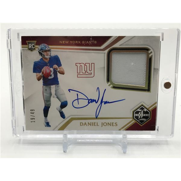 2019 PANINI LIMITED DANIEL JONESS ROOKIE PATCH AUTO 19/49