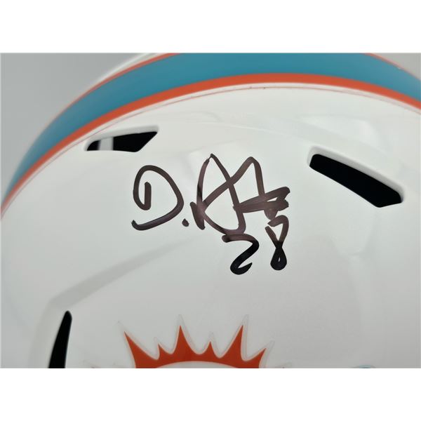 DAVONE ACHANE SIGNED MIAMI DOLPHINS FULL SIZE HELMET (BECKETT COA)