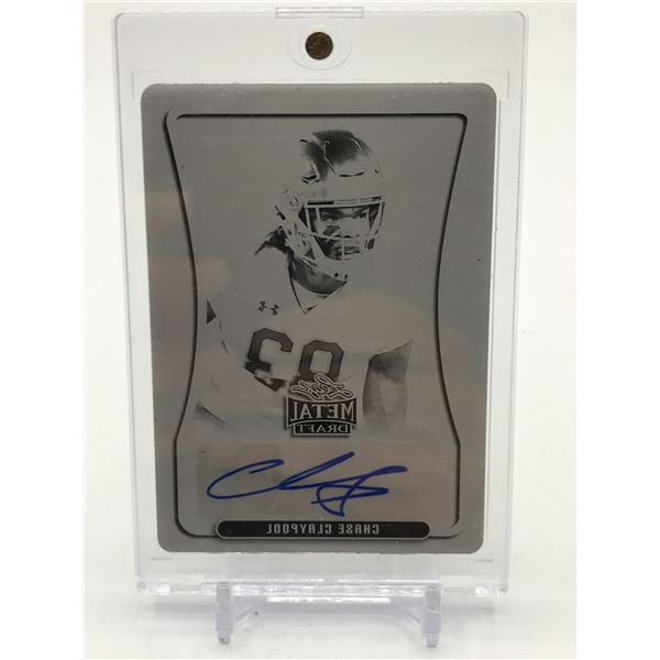 2020 LEAF METAL DRAFT CHASE CLAYPOOL SIGNED 1 OF 1 PRINTING PLATE