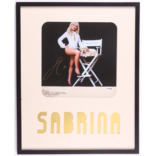 SABRINA CARPENTER SIGNED AND FRAMED PRESENTATION PIECE - JSA COA