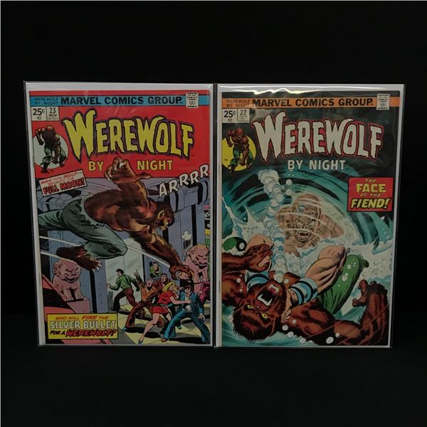 LOT OF 2 WEREWOLF BY NIGHT COMICS #22 - #23 - MARVEL COMICS
