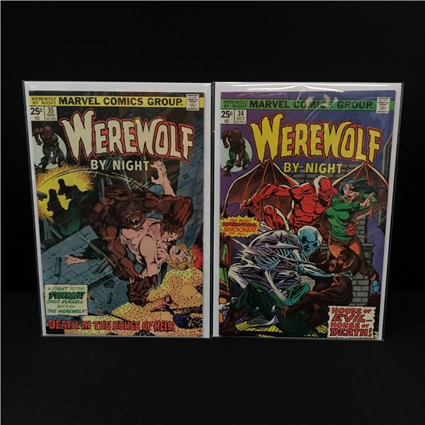 LOT OF 2 WEREWOLF BY NIGHT COMICS #34 - #35 - MARVEL COMICS