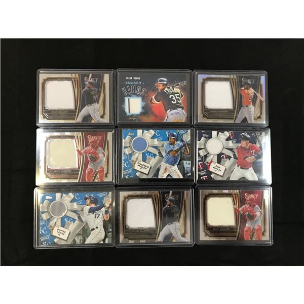 LOT OF 9 MLB PATCH TRADING CARD LOT