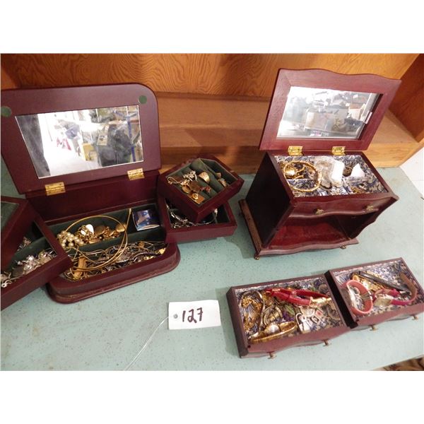 dresser top jewelry boxes with costume jewelry