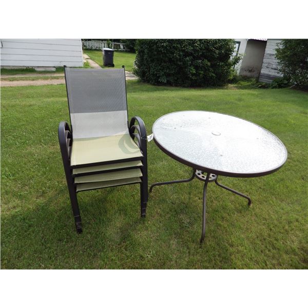 patio table and chairs