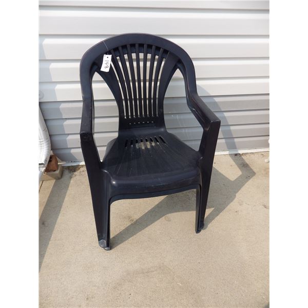 Black patio chairs