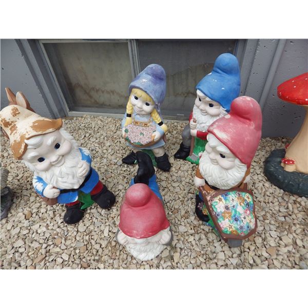 ceramic elves yard ornaments
