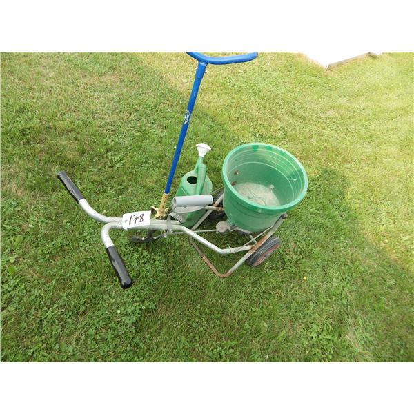lawn seeder, Garden claw and watering