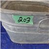 Image 5 : vintage square galvanized wash tub