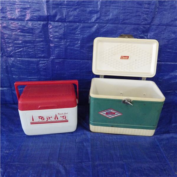2 insulated coolers