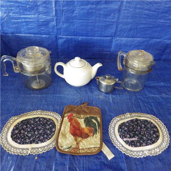 glass stove Top coffee percolators , teapot , etc