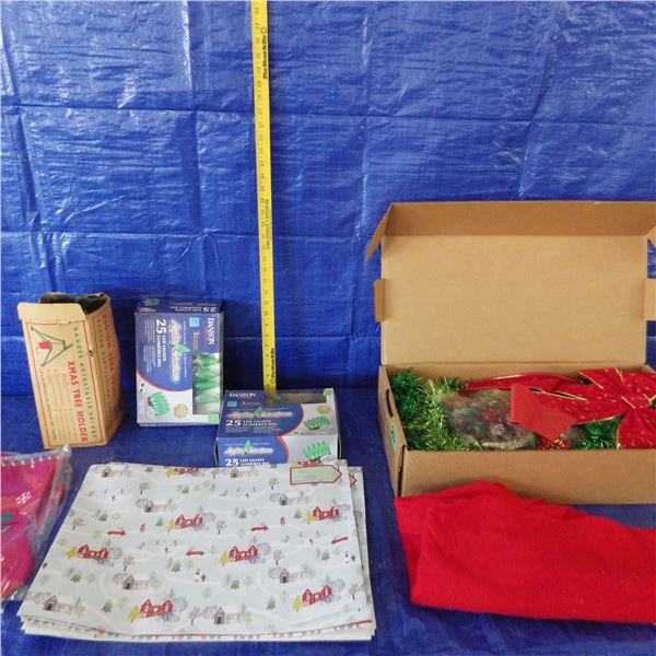 assorted Christmas decorations