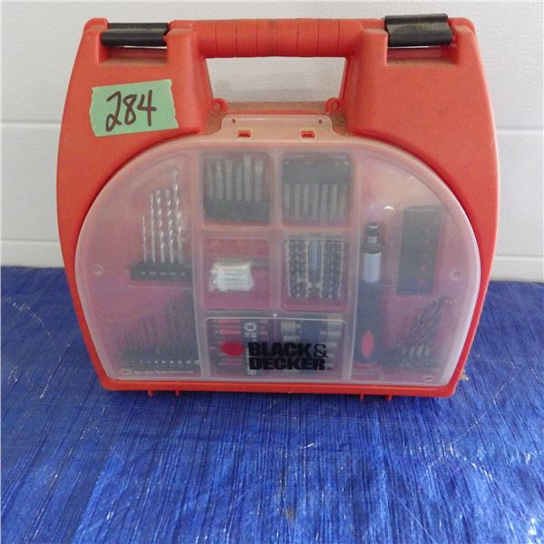 black and decker drill bit set and 18v drill