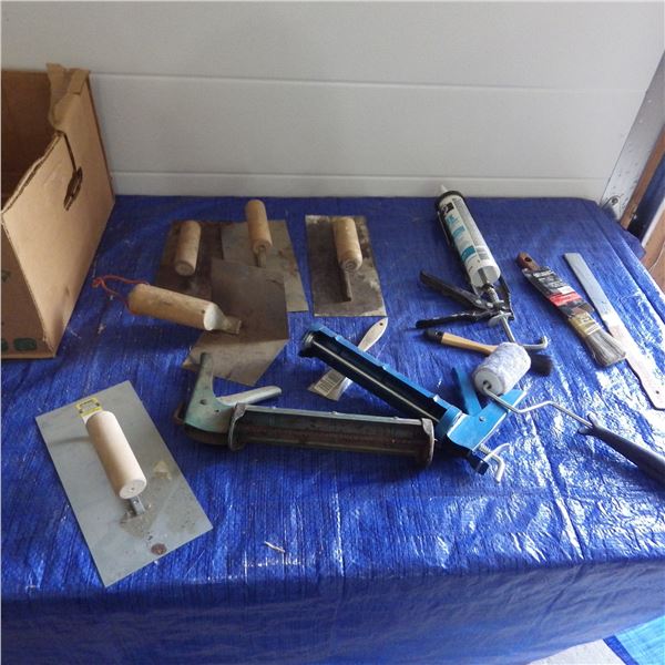 Nails, trowels, caulking guns etc
