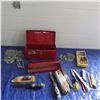 Image 1 : Tool box with Wood  chisels ETC